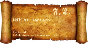 Nász Mariann névjegykártya