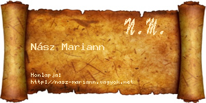 Nász Mariann névjegykártya